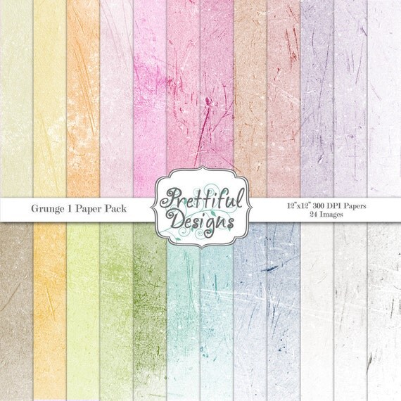 50% OFF SALE Digital Paper Pack - Personal and Commercial Use - Grunge Set 1 (274) Il_570xn