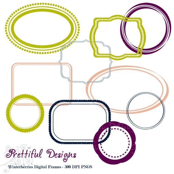 50% OFF SALE Digital Frames for Personal or Commercial Use - Winterberries (210) Il_570xn