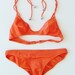 Vintage 70's Bikini / 2 pcs Swimsuit / bright orange/ Small / UNWORN / Italy
