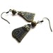 Cat's Meow Earrings in Brass Fat Cat Charms Whimsical Cat Jewelry CLEARANCE SALE