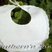 White Scalloped Monogrammed Bib