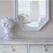 Cottage Chic long octagon Mirror, White Mirror