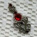 Crimson Bindi in Oxidized Silver Plate