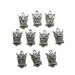 Tibetan silver owl charms (10 pcs)