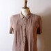 ON SALE vintage 1940s/1950s dotted fawn silk blouse