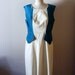 RESERVED vintage 1940s two toned cream and sky blue dress