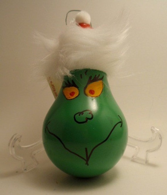 Items similar to Grinch Lightbulb Ornament on Etsy