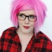 SWEET TART wig // Pink Blue / Black Straight Short Medium Wig