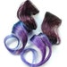 Blueberry Splash / Human Hair Extension / Purple Blue / Long Tie Dye Colored Hair