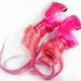 Blush Pink / Human Hair Extension / Pink Long Tie Dye Colored Hair