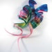 Tropical Toucan / Human Hair Extension / Blue Pink Green / Long Tie Dye Colored Hair