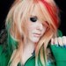Caramel Covered Fruits / Human Hair Extension / Blonde Green Red / Long Tie Dye Colored Hair