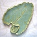 Creamy Aqua Mint Ceramic Leaf Spoon Rest