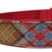 Plaid Dog Collar- Red Tartan