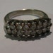 Vintage Sterling Silver Rhinestone Anniversary Type Ring or Band Ladies Ring Size 5 Simply Dazzling