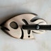 Ukulele wall mount hanger, dark brown ghost fish