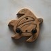 Ukulele wall mount hanger, hand carved honu, brown