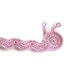 Pink Bookmark Bookworm Crochet