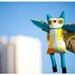 Turquoise owl, soft toy by Wassupbrothers.