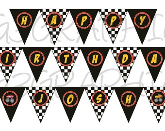 Items similar to CARS Party Banner, Hot Wheels, Race Cars, Sports Party ...