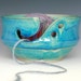 Yarn Bowl, handmade stoneware pottery,handmade ceramic yarn bowl, 6.50" wide 3.25" tall, Ready to Ship