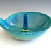 Turquoise Ring Holder, handmade ceramic ring holder