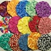 30 Colorful Mix Assorted 2 inch Fabric Yo Yos Applique Quilt Pieces Embellishment Set M6