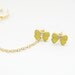 Ear Cuff Chains Yellow Bow Studs Ear Wrap Earcuff