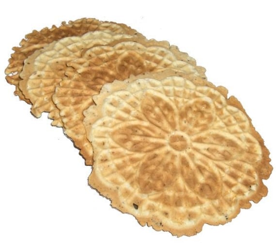 Italian Anise Pizzelle Wafer Cookies 1 Dozen