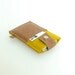 IPHONE COVER classy pocket - Mustard Yellow & tanned leather cardholder - handmade in Holland