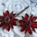 Bridal Hair Pins,Wedding Hair Combs,Red Hair Combs,Vintage Hair Pins,Bridal Hair Accessories,Vintage Hair Accessories,Ruby