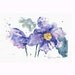 Purple Flowers, Original Watercolor Painting 6"x9"