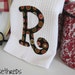 Personalized Kitchen towel with Moda Black Dot Saltbox Harvest Monogram