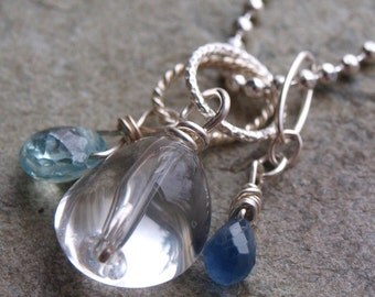 Clear Quartz Polished Charm Pendant- Create your own charm necklace #31