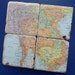 Thailand old time vintage Atlas Map Rustic Coasters, or you choose the destination, Can be customized