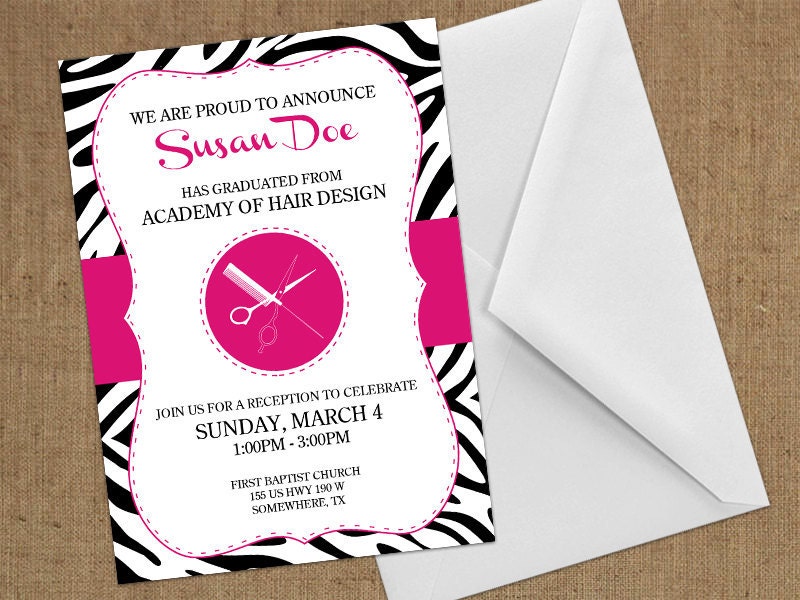 Cosmetology Graduation Invitations 1