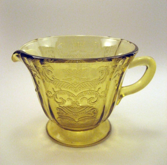 Federal Madrid Depression Glass Creamer by rovervintage on Etsy