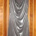 1980s Liquid Silver Draped Collar Mini Dress