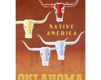 OKLAHOMA 1S- Handmade Leather Journal / Sketchbook - Travel Art