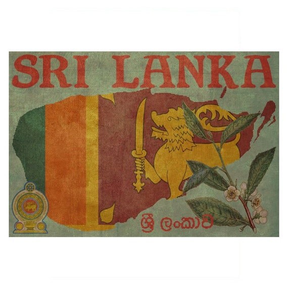 SRI LANKA 1F Handmade Leather Passport Cover / Travel Wallet