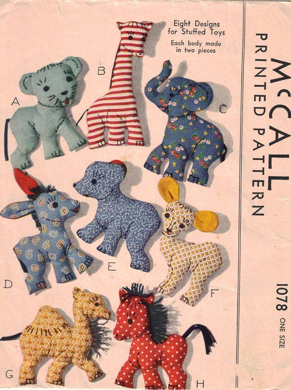 etsy stuffed animal patterns