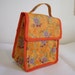 Insulated Lunch Bag - Orange Floral
