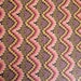 Fat Quarter - Maroon with Flowers - Chevron Pattern