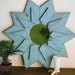 Aqua Turquoise Blue Starburst Mirror by Castawayshall- 36 inches