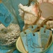 Gift Tags Turquoise Weathered Beach Sea Shell Stamped Wood and Twine Tags - 6