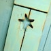 RESERVED FOR USNAMOM22 - Two Turquoise Starfish Cutout Wood Beach House Shutters 62 inch