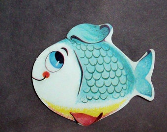 Fisher-Price VINTAGE paper Fish Big Bill Pelican 1961