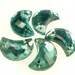 Glass sew ons aquamarine moon shaped