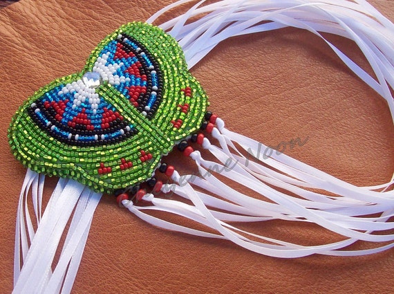 Items similar to Native American Beaded Barrette - Large ...