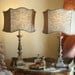 Pair Large Fortuny Shades - Antique Pewter Lamps